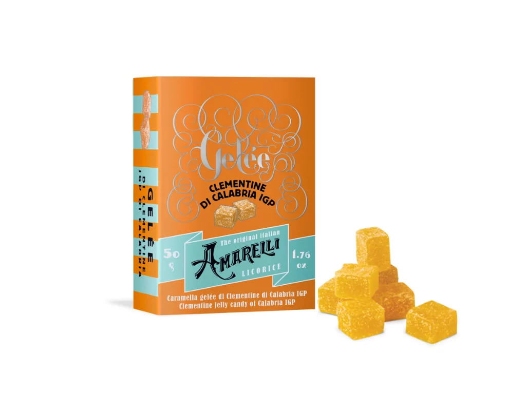 Amarelli - Gelee alle Clementine di Calabria – Želé zo sladkého drievka s kalábrijskými klementínkami - 50g