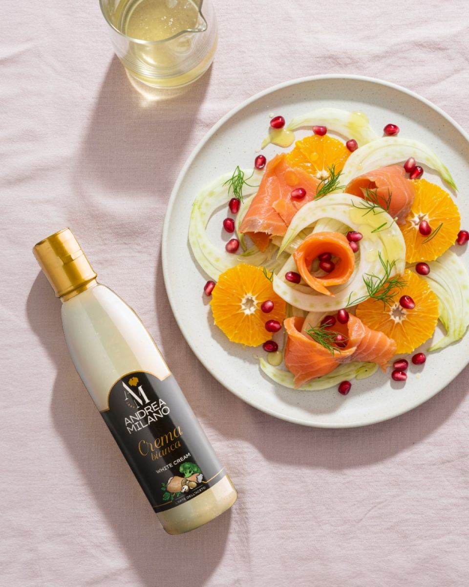 Octová glazúra z balzamikového octu biela – Crema Bianca con Aceto Balsamico di Modena IGP, 250 ml