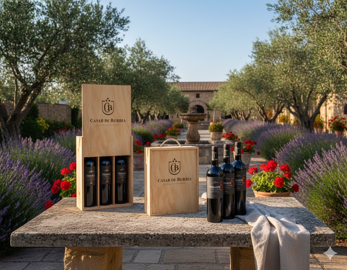 Casar de Burbia Tebaida Nº 5 darčekové balenie v luxusnom drevenom boxe - 3 fľaše