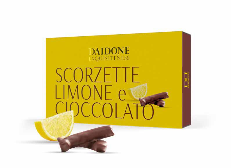 Daidone - Scorzette Limone e Cioccolato - Kandizovaná citrónová kôra v čokoláde 120g