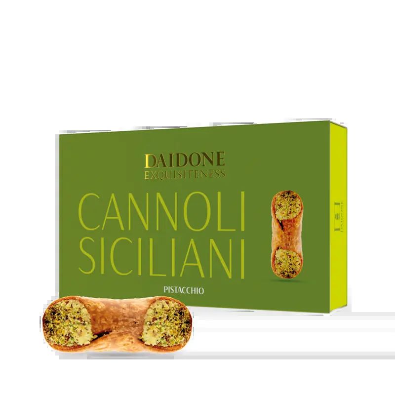 Daidone - Sicilské trubičky Cannoli Siciliani v dárkovém balení plněné pistáciovým krémem 120g