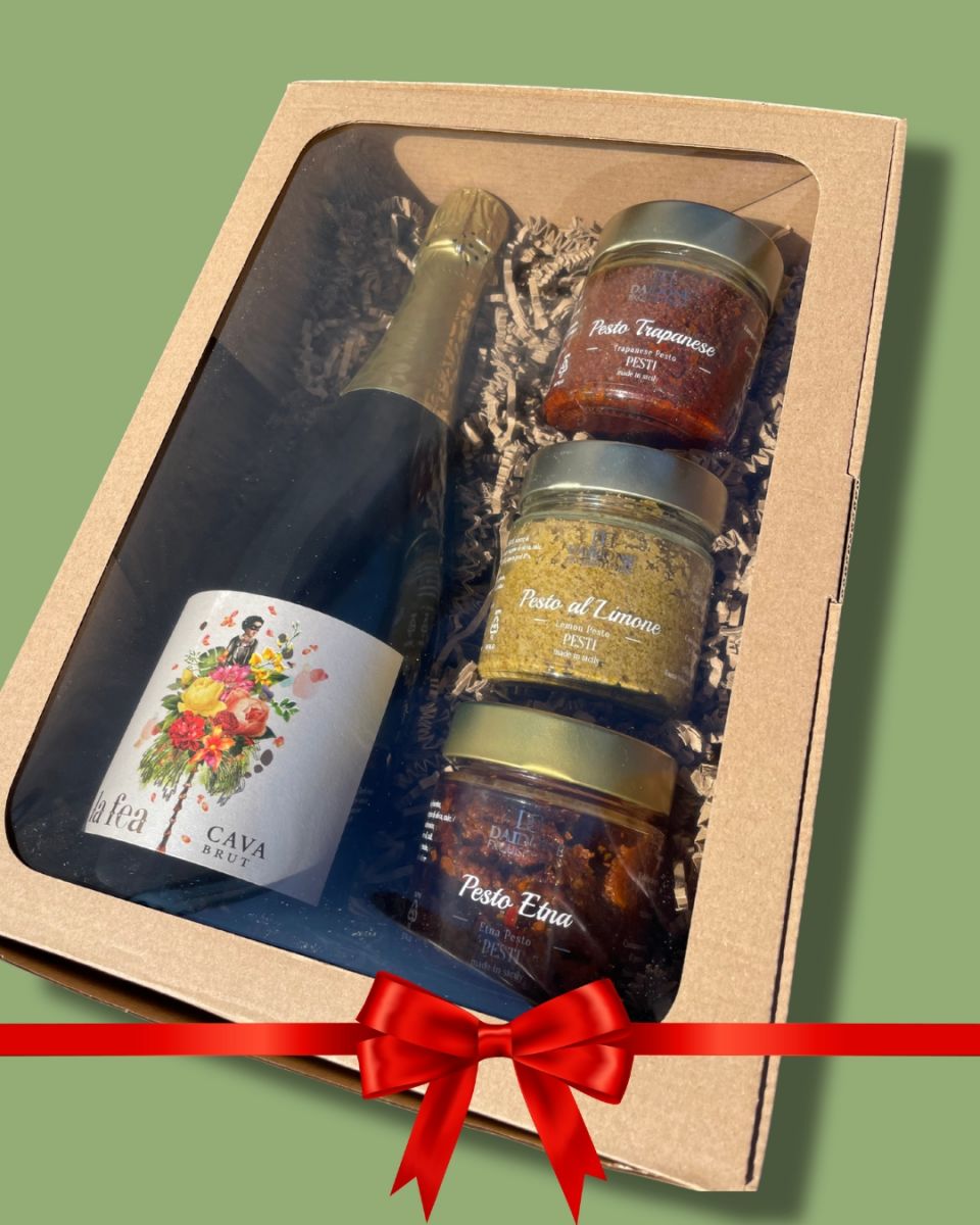 Darčekový balíček Farebné trio pest – Gurmánsky set so šumivým vínom