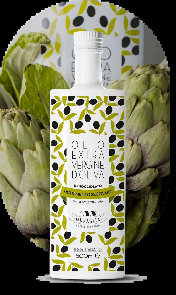Frantoio Muraglia Olivový olej v exkluzivním skleněném balení vypeckovaný 500ml