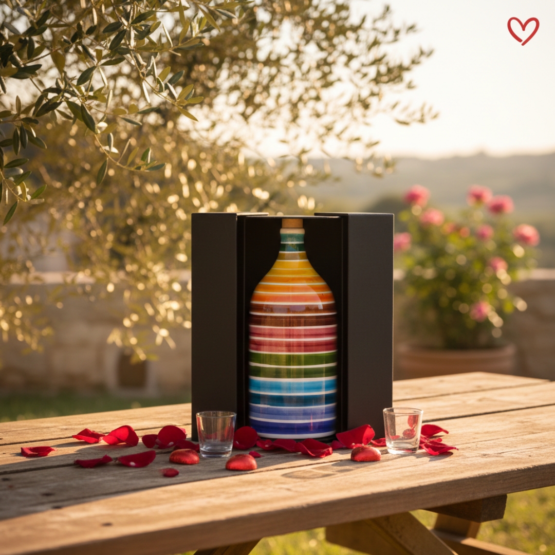 Frantoio Muraglia Olivový extra panenský olej v exkluzivním keramickém balení (Duha MAGNUM)