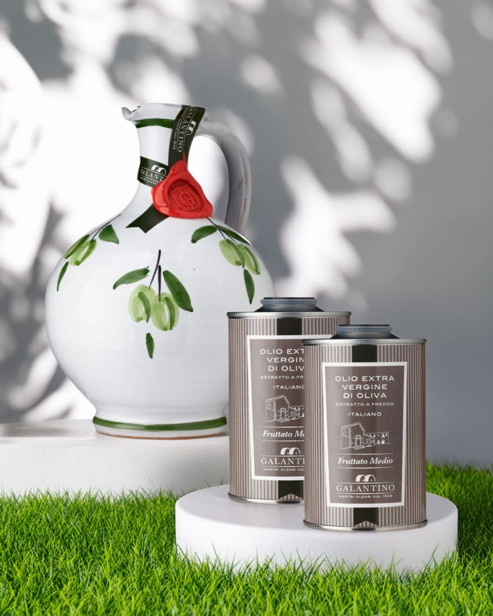 Galantino - Extra panenský olivový olej v keramickom balení - Rita & Duo olivových olejov v plechovke 2x250ml