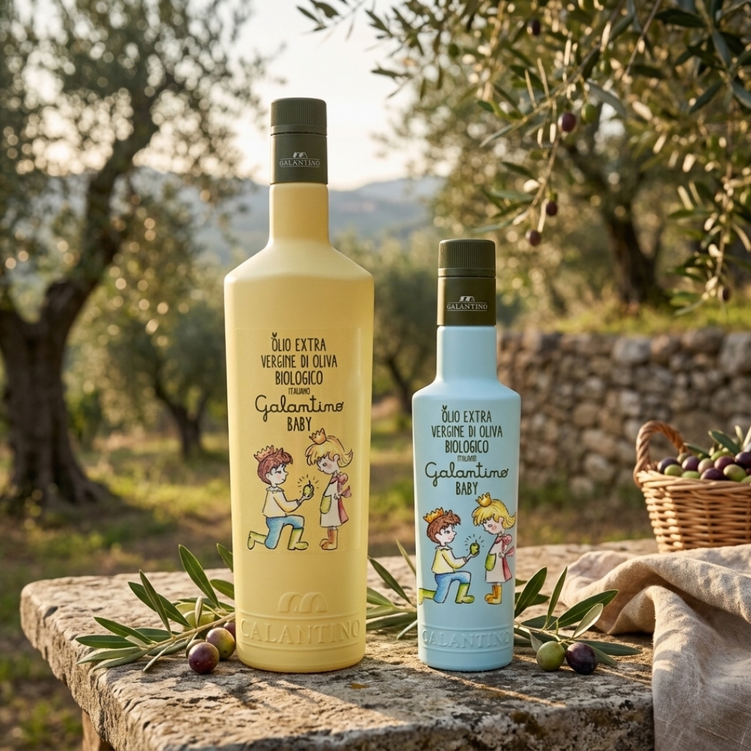 Galantino - Extra panenský olivový olej Bio BABY modrý 250ml + Baby 750ml