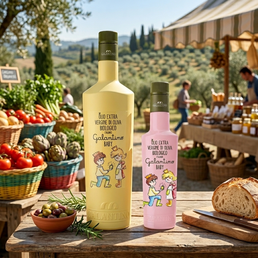 Galantino - Extra panenský olivový olej Bio BABY růžový 250ml + Baby 750ml