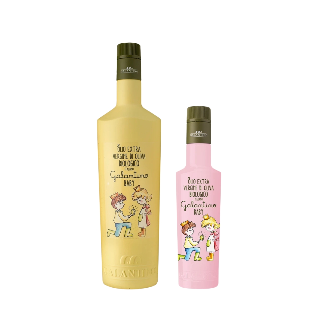 Galantino - Extra panenský olivový olej Bio BABY růžový 250ml + Baby 750ml